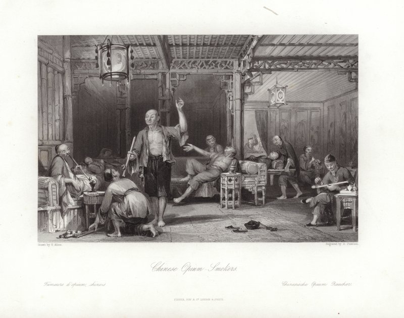 Kinesiska opiumrökare av Thomas Allom