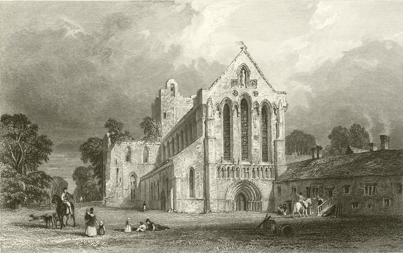 Llanercost Priory, Cumberland av Thomas Allom