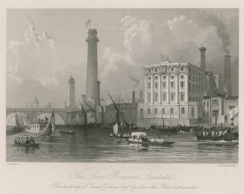 Lejonbryggeriet i Lambeth av Thomas Allom