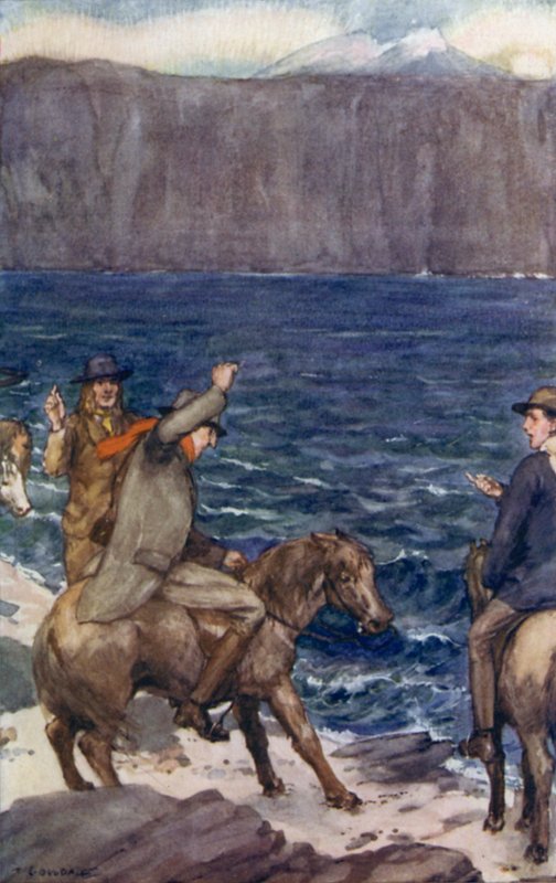 ジュール・ヴェルヌによる「地球の中心への旅」のイラスト（色リソ）スウェーデン語 av Thomas Cantrell Dugdale