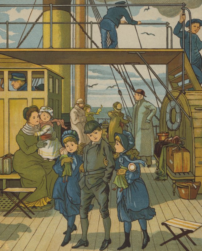 Korsa kanalen (färg litho) av Thomas Crane