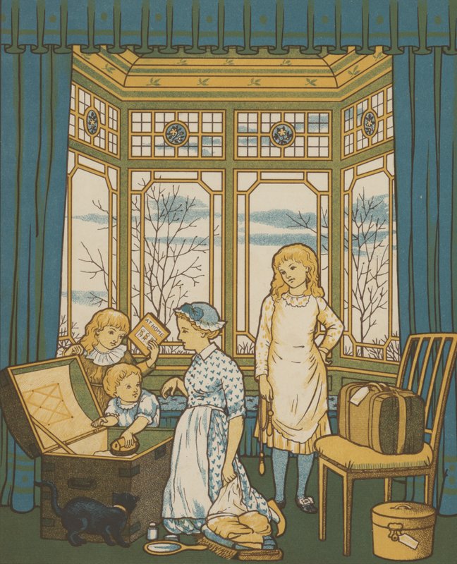 London: packning (färg litho) av Thomas Crane