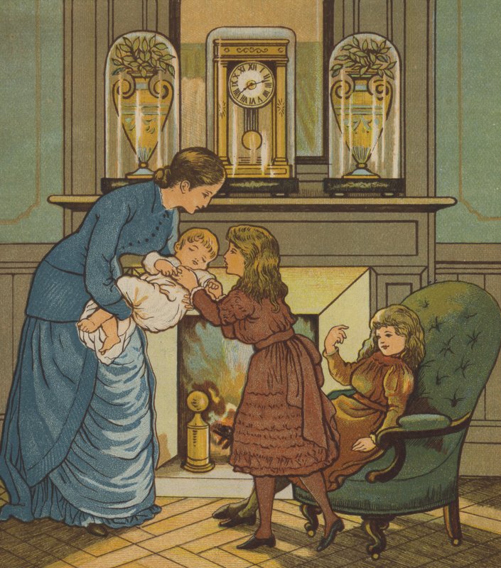 Rouen: "god natt" (färg litho) av Thomas Crane