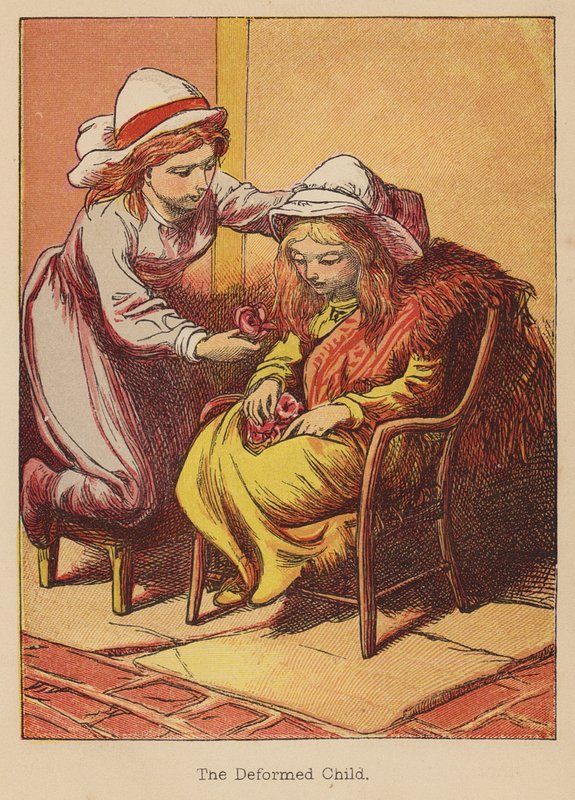 Det missbildade barnet (kolorerad gravyr) av Thomas Dalziel