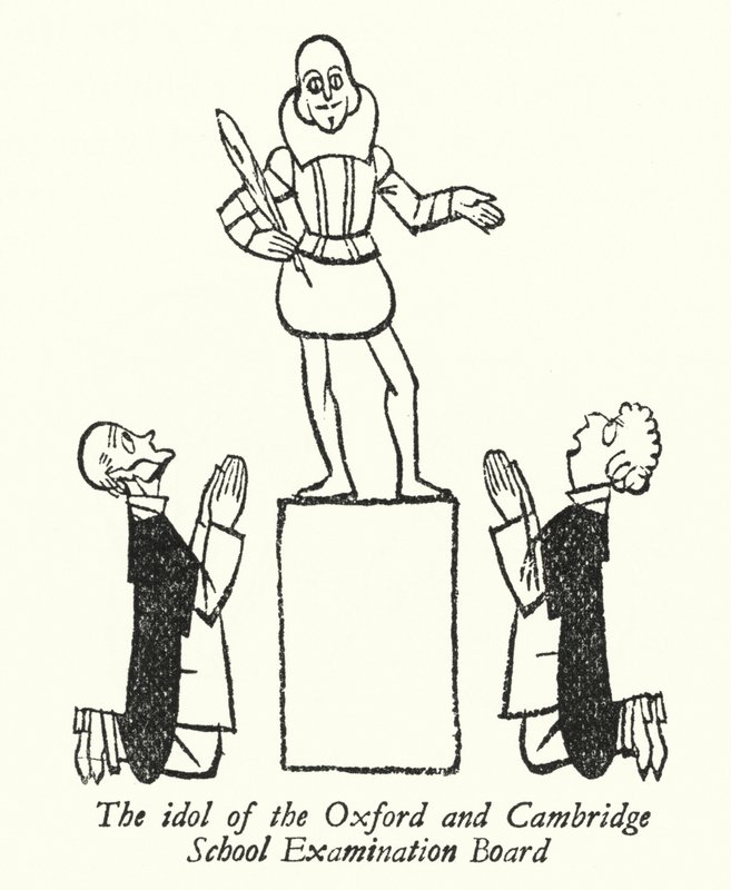William Shakespeare, idol för Oxford and Cambridge School Examination Board (litografi) av Thomas Derrick