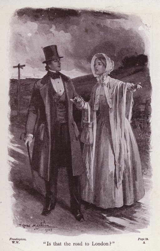 Illustration för The Woman in White av Wilkie Collins (litho) av Thomas Eyre Macklin