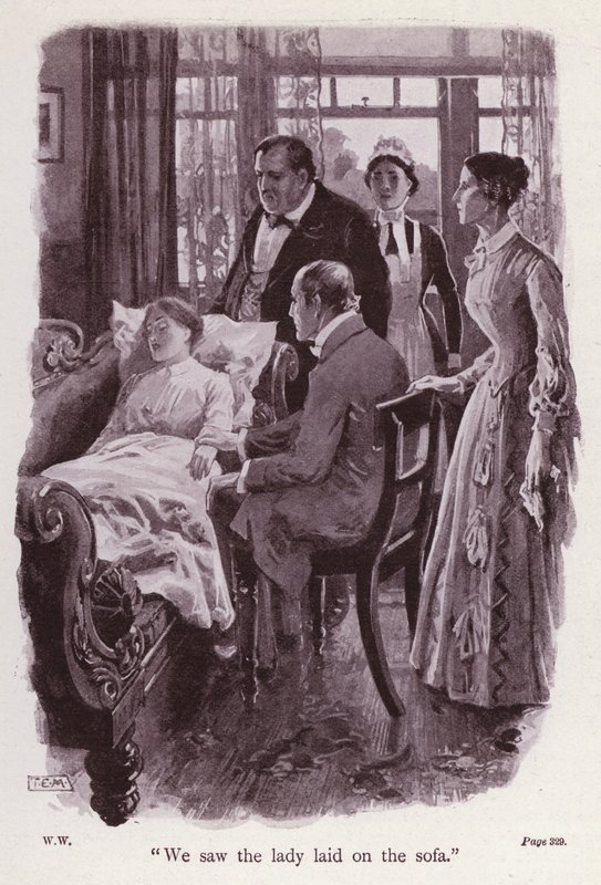 Illustration för The Woman in White av Wilkie Collins (litho) av Thomas Eyre Macklin