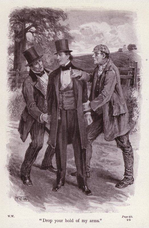 Illustration för The Woman in White av Wilkie Collins (litho) av Thomas Eyre Macklin