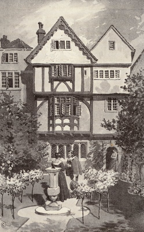 Det grå huset (litografi) av Thomas Hamilton Crawford