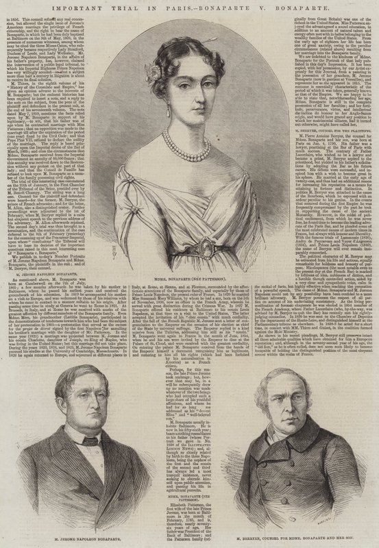 Viktig rättegång i Paris, Bonaparte v Bonaparte av Thomas Harrington Wilson