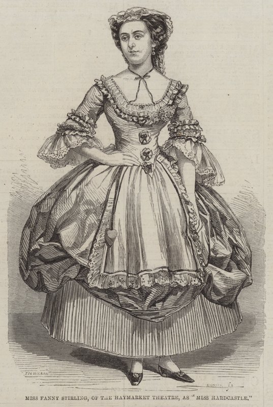 Miss Fanny Stirling, från Haymarket Theatre, som Miss Hardcastle av Thomas Harrington Wilson