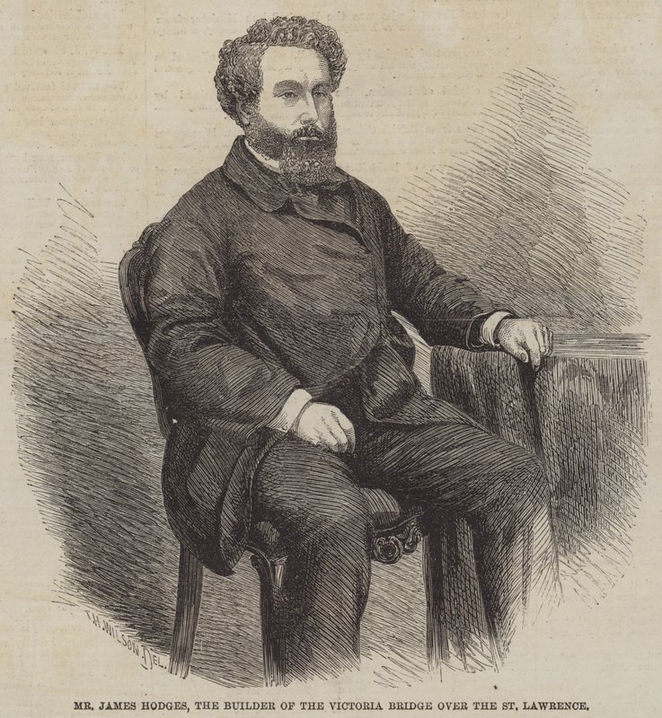Mr James Hodges, byggaren av Victoriabron över St Lawrence av Thomas Harrington Wilson