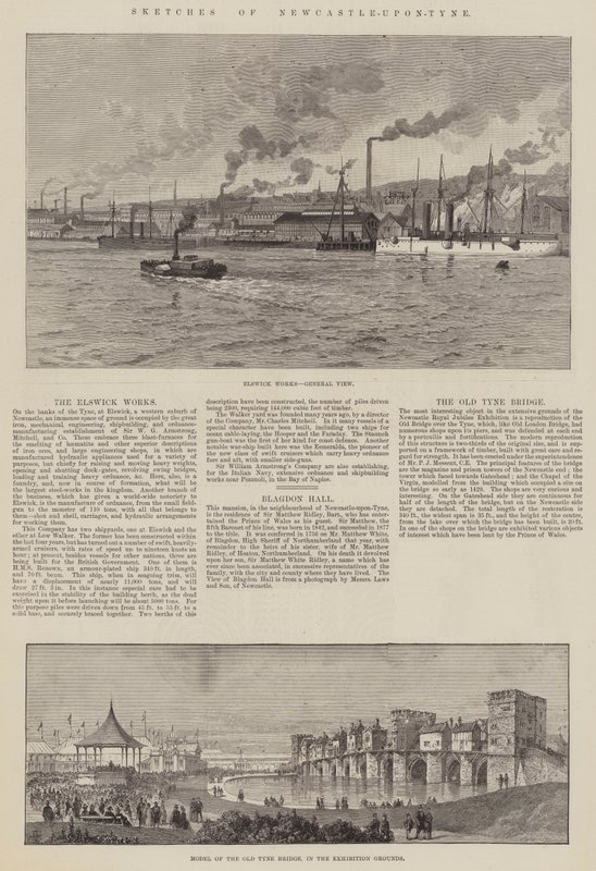 Skisser över Newcastle-upon-Tyne av Thomas Harrington Wilson