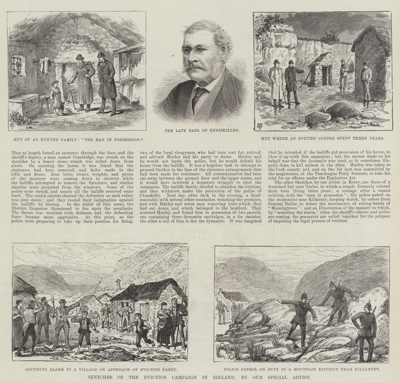 Skisser av vräkningskampanjen på Irland av Thomas Harrington Wilson