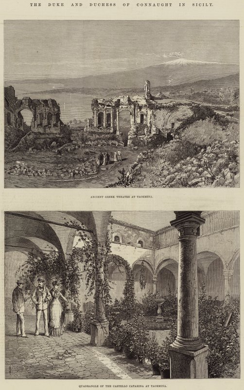 Hertigen och hertiginnan av Connaught på Sicilien av Thomas Harrington Wilson
