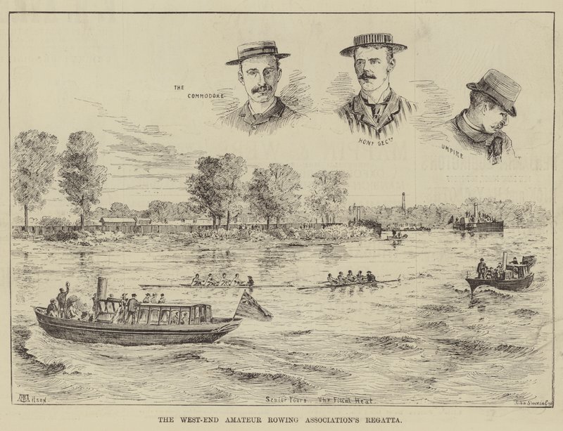 West-End Amateur Roddförbundets regatta av Thomas Harrington Wilson