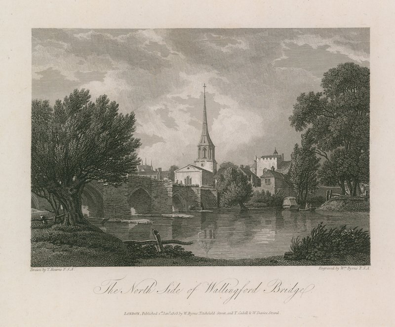 Den norra sidan av Wallingford Bridge av Thomas Hearne
