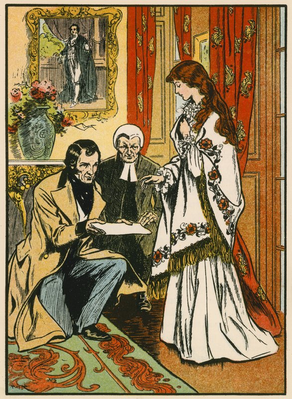 God Save the Queen. Drottning Victorias trontillträde (färglitografi) av Thomas Heath Robinson