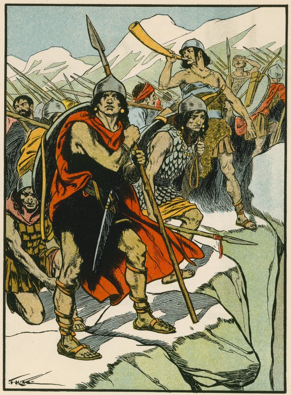 Hannibals soldater (färglitografi) av Thomas Heath Robinson