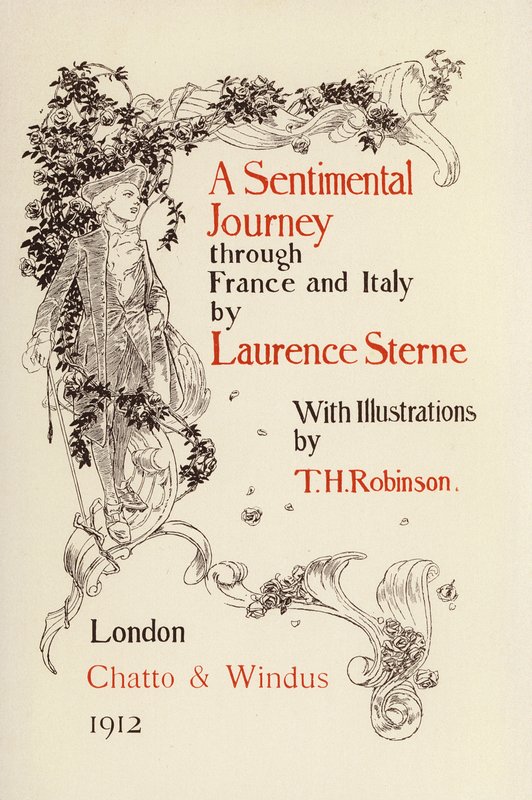 Illustration till A Sentimental Journey av Laurence Sterne (litografi) av Thomas Heath Robinson