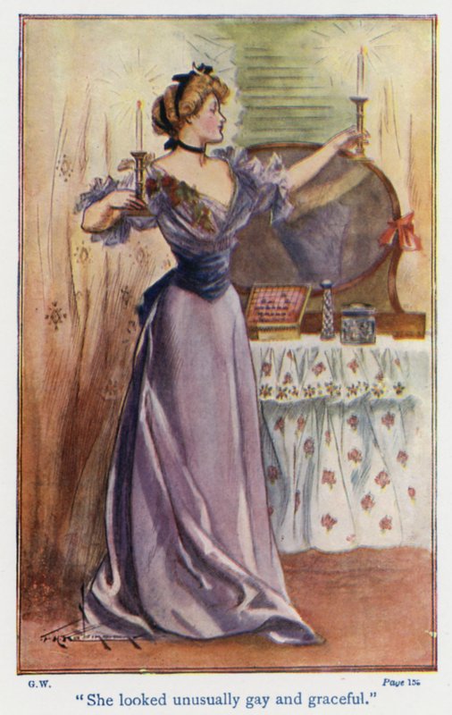 Illustration till Good Wives av Louisa M Alcott (färglitografi) av Thomas Heath Robinson