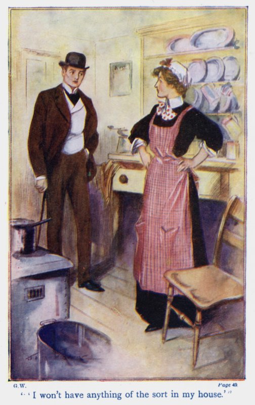 Illustration till Good Wives av Louisa M Alcott (färglitografi) av Thomas Heath Robinson
