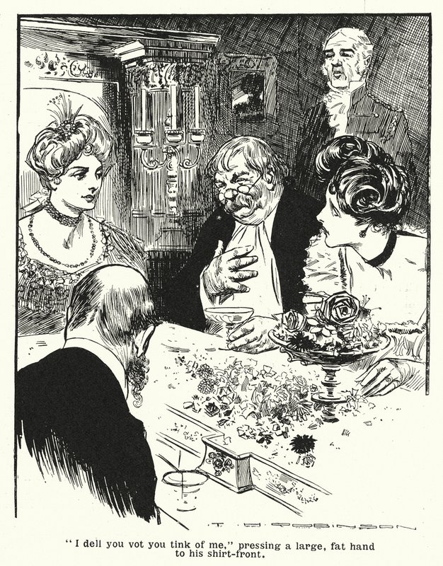Professor förklarar sin uppfinning, tankeografen (lito) av Thomas Heath Robinson