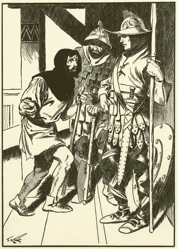 Träkolsbrännaren på slottet (gravyr) av Thomas Heath Robinson