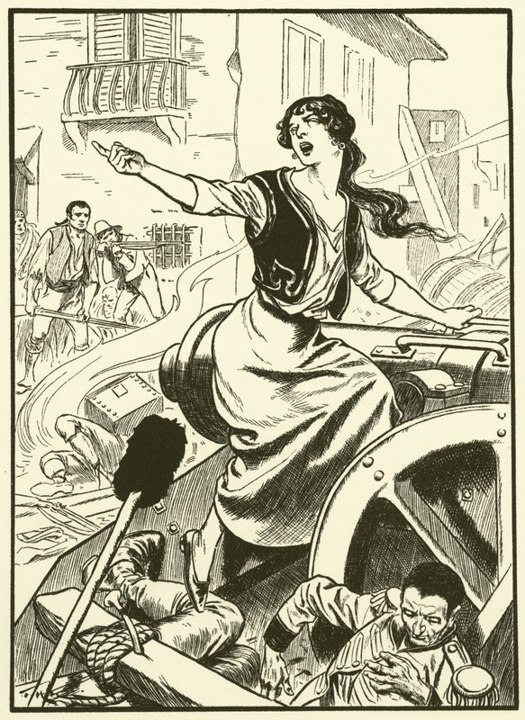 Jungfrun från Saragossa (gravyr) av Thomas Heath Robinson