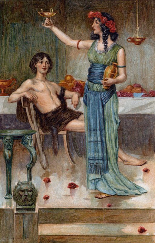 Theseus såg upp i hennes vackra ansikte (chromolitho) av Thomas Heath Robinson