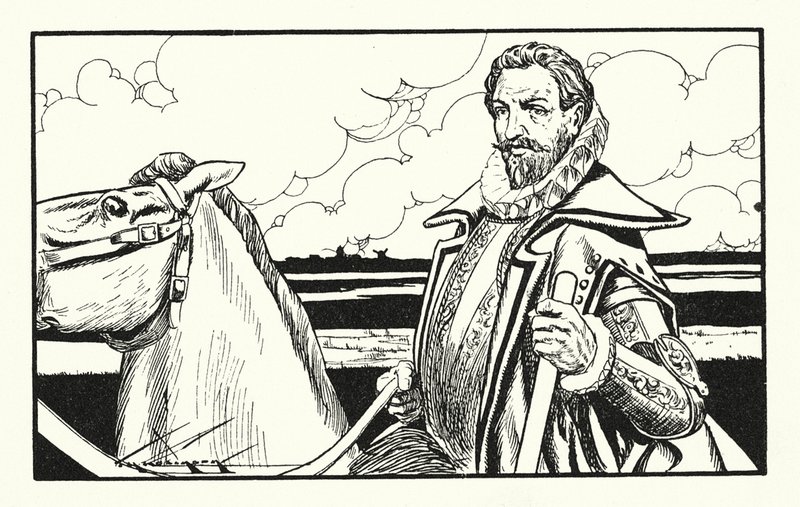 William den tystlåtne, en hjälte från Holland (litografi) av Thomas Heath Robinson
