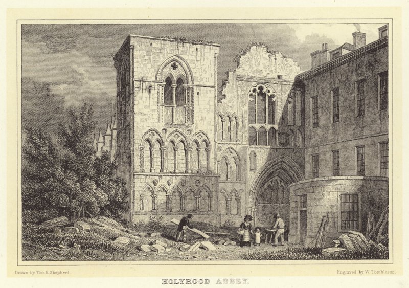 Holyrood Abbey (gravyr) av Thomas Hosmer (after) Shepherd