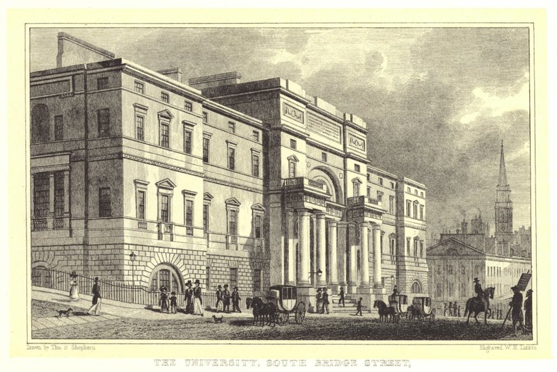 Universitetet, South Bridge Street (gravyr) av Thomas Hosmer (after) Shepherd