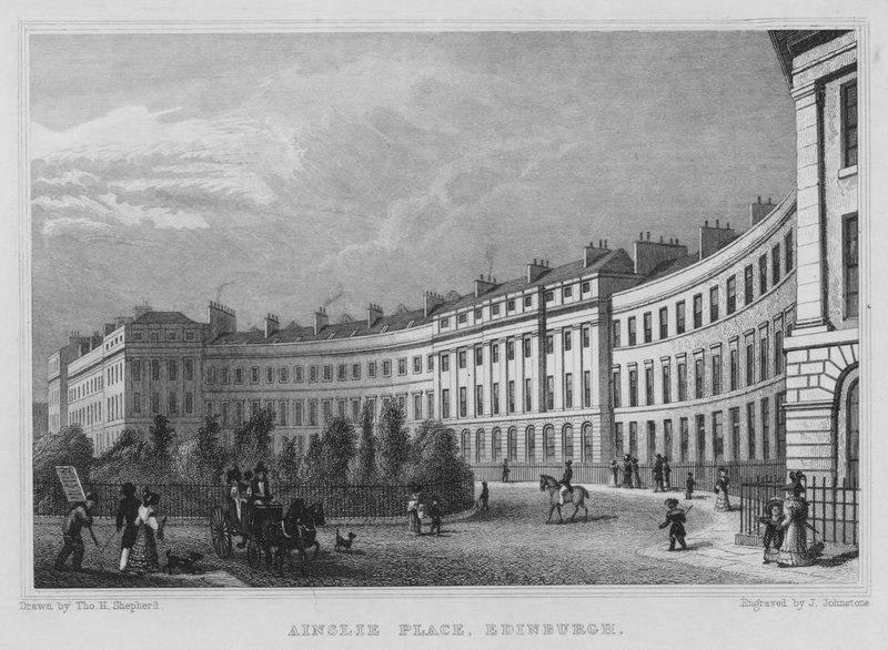 Ainslie Place, Edinburgh (gravyr) av Thomas Hosmer Shepherd