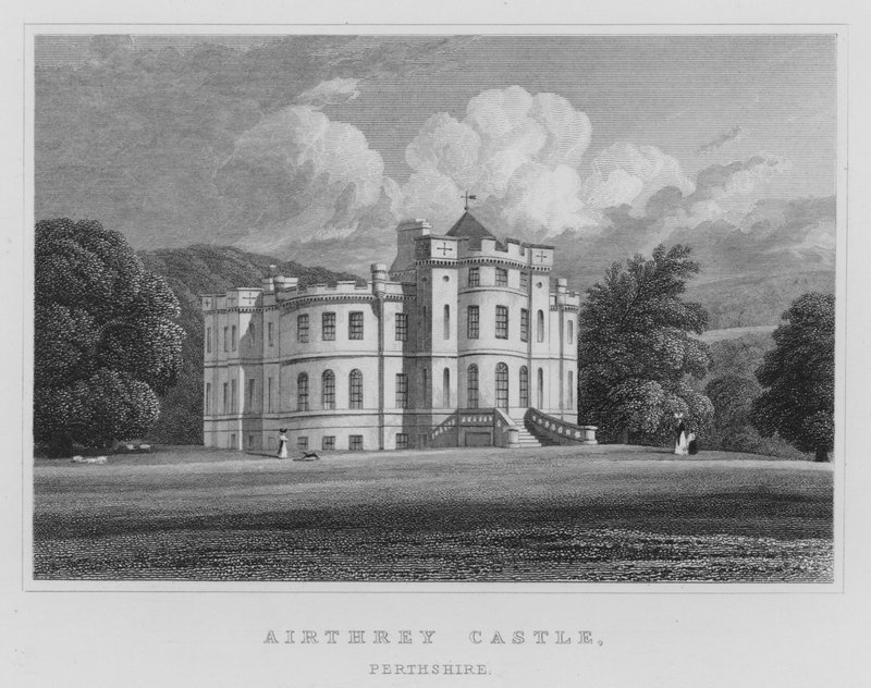 Airthrey Castle, Perthshire (gravyr) av Thomas Hosmer Shepherd