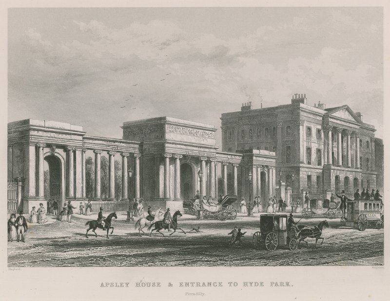 Apsley House och ingången till Hyde Park av Thomas Hosmer Shepherd