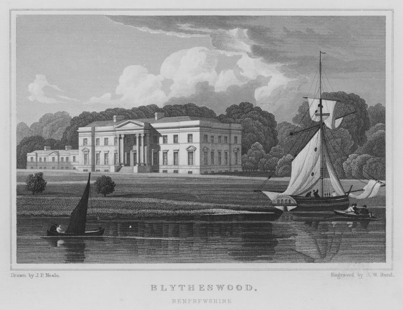 Blytheswood, Renfrewshire (gravyr) av Thomas Hosmer Shepherd