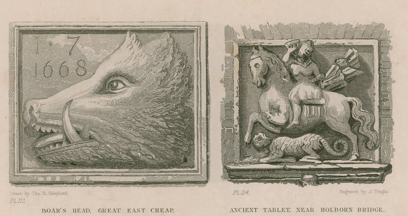 Galthuvud och antik tavla av Thomas Hosmer Shepherd