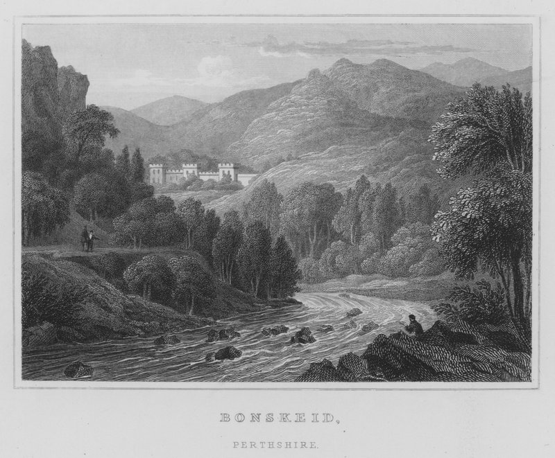 Bonskeid, Perthshire (gravyr) av Thomas Hosmer Shepherd