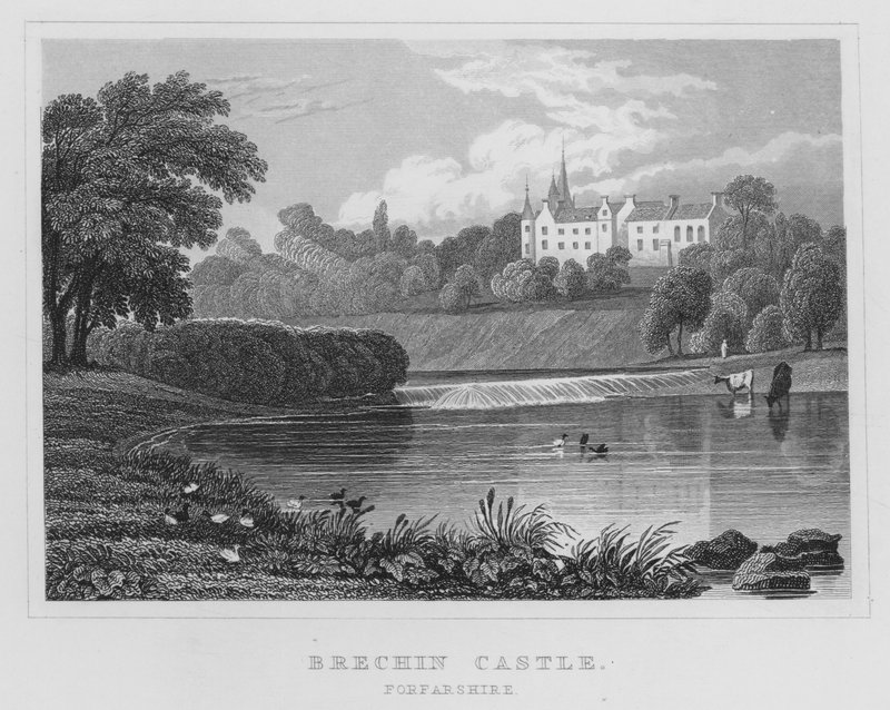 Brechin Castle, Forfarshire (gravyr) av Thomas Hosmer Shepherd