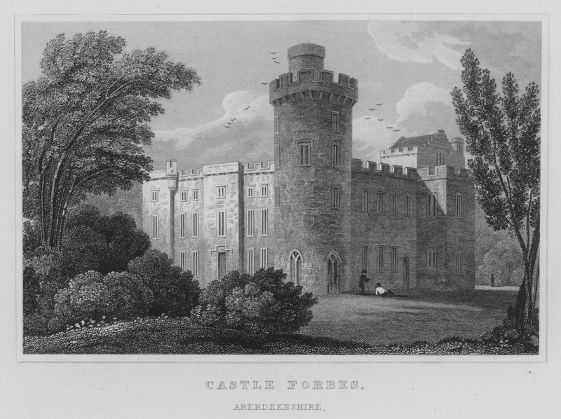 Castle Forbes, Aberdeenshire (gravyr) av Thomas Hosmer Shepherd