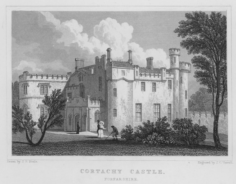 Cortachy Castle, Forfarshire (gravyr) av Thomas Hosmer Shepherd
