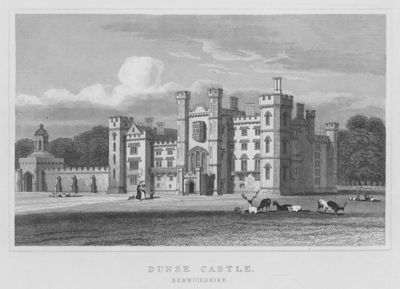 Dunse Castle, Berwickshire (gravyr) av Thomas Hosmer Shepherd