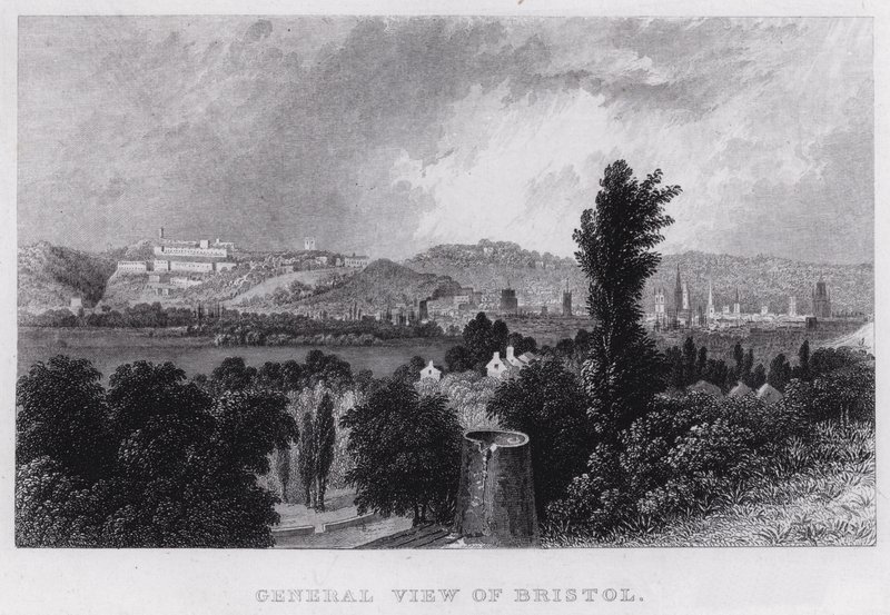 Allmän bild av Bristol (gravyr) av Thomas Hosmer Shepherd