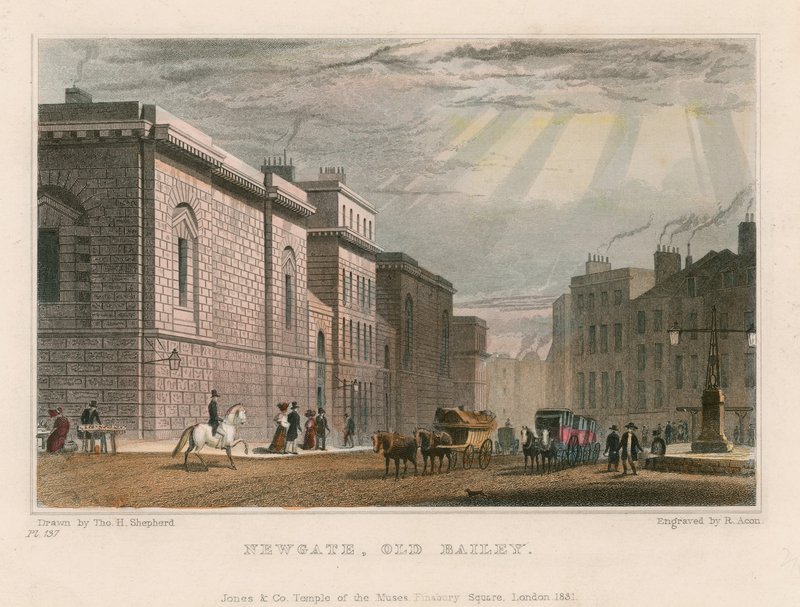 Allmän vy av Old Bailey av Thomas Hosmer Shepherd
