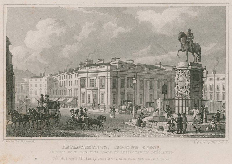 Förbättringar av Charing Cross (gravyr) av Thomas Hosmer Shepherd