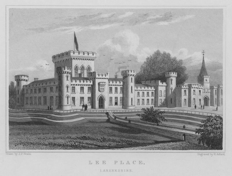 Lee Place, Lanarkshire (gravyr) av Thomas Hosmer Shepherd
