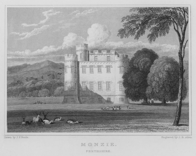 Monzie, Perthshire (gravyr) av Thomas Hosmer Shepherd