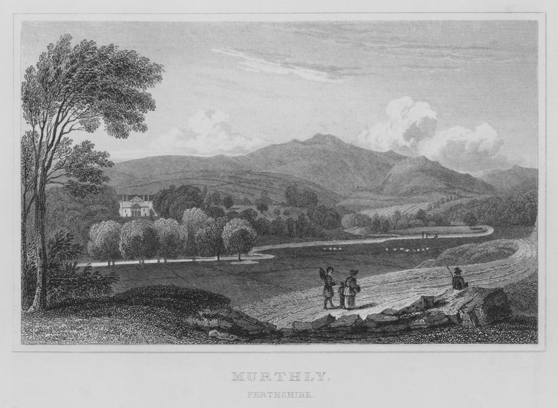 Murthly, Perthshire (gravyr) av Thomas Hosmer Shepherd