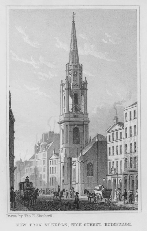 New Tron Steeple, High Street, Edinburgh (gravyr) av Thomas Hosmer Shepherd
